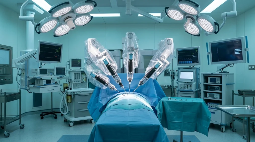 Sistema de cirugía robótica en quirófano para prostatectomía